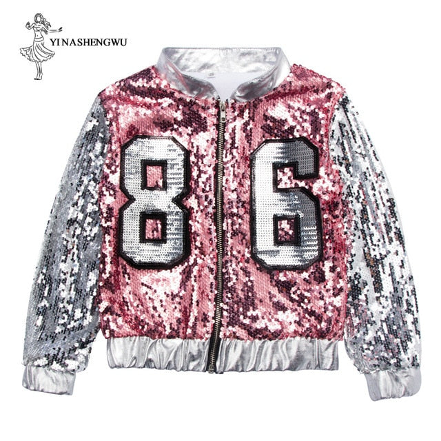 Jazz Dance Costumes for Girls Shining Street Dance Clothing for Girl Modern Dance Costumes Children Hip Hop Dance Costumes