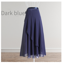 Load image into Gallery viewer, Adults Long Chiffon Ballet Skirts Women Lyrical Soft Ballet Dress Black Burgundy Navy Pink White Ballet Dance Costumes
