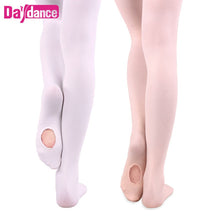 Load image into Gallery viewer, Girls Adult Convertible Ballet Tights Microfiber Dance Stockings Seamless Women Ballet Pantyhose 60D
